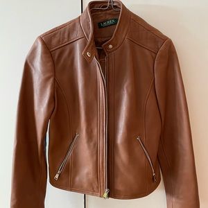 Lauren Ralph Lauren Lamb Leather Jacket S